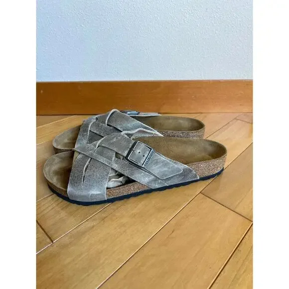 Birkenstock Lugano Suede Soft Footbed Sandals - Men’s Size 45 (12)